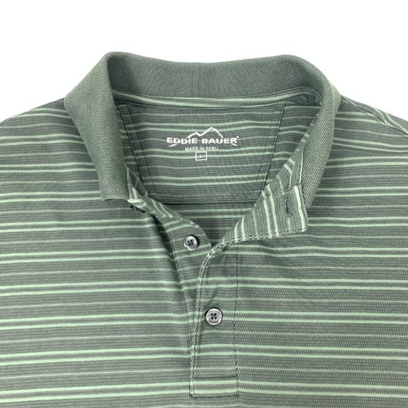 3/$25 Eddie Bauer Mens Polo Golf Shirt Green Large - Picture 4 of 11